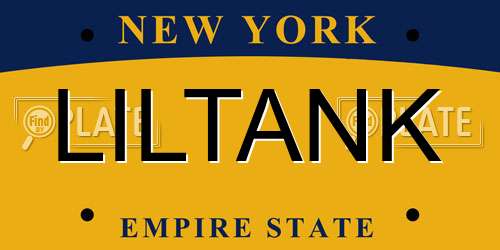 LILTANK New York License Plate