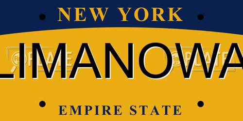 LIMANOWA New York License Plate