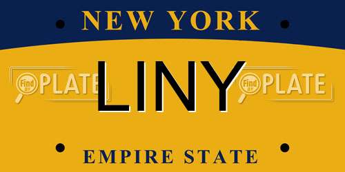 LINY New York License Plate