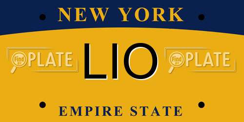 LIO New York License Plate