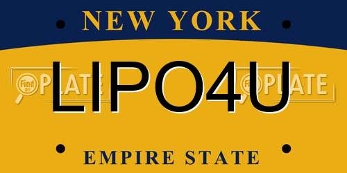 LIPO4U New York License Plate