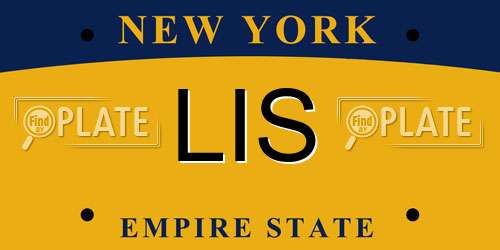 LIS New York License Plate