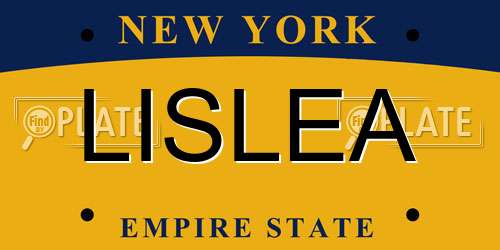 LISLEA New York License Plate