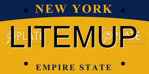 LITEMUP New York License Plate