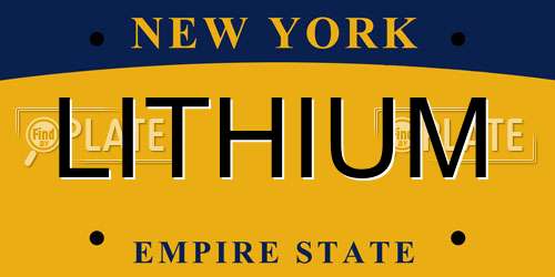 LITHIUM New York License Plate