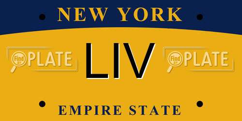 LIV New York License Plate