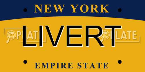 LIVERT New York License Plate