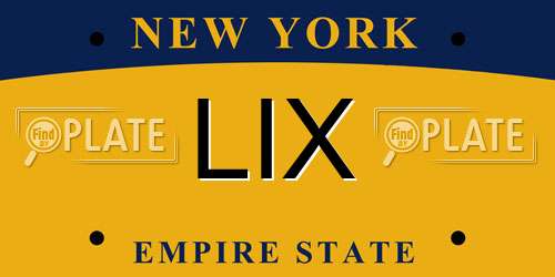LIX New York License Plate