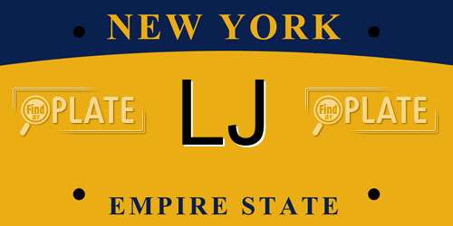 LJ New York License Plate