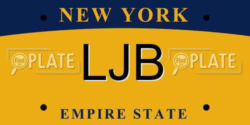 LJB New York License Plate
