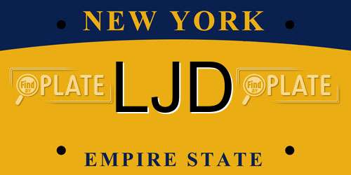 LJD New York License Plate