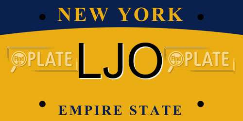LJO New York License Plate