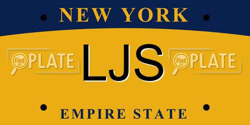 LJS New York License Plate