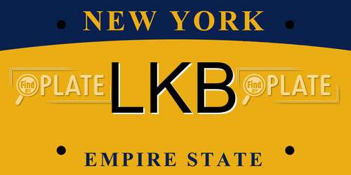 LKB New York License Plate