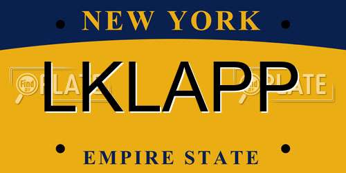 LKLAPP New York License Plate