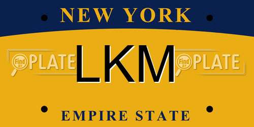 LKM New York License Plate