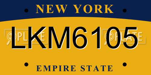 LKM6105 New York License Plate