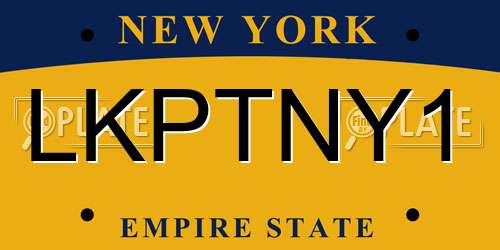 LKPTNY1 New York License Plate