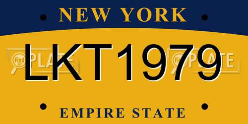 LKT1979 New York License Plate