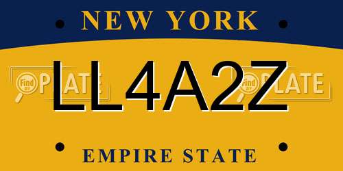 LL4A2Z New York License Plate