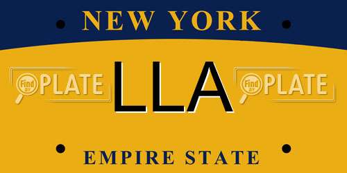 LLA New York License Plate