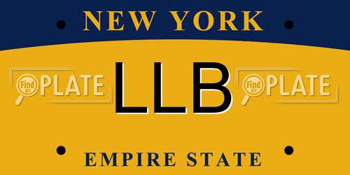 LLB New York License Plate