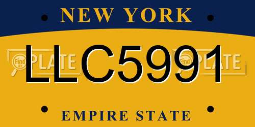 LLC5991 New York License Plate