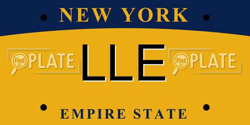 LLE New York License Plate