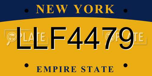 LLF4479 New York License Plate
