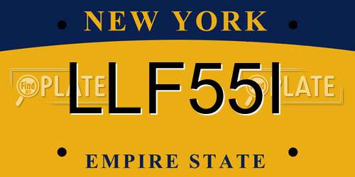 LLF55I New York License Plate