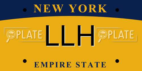 LLH New York License Plate
