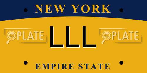 LLL New York License Plate