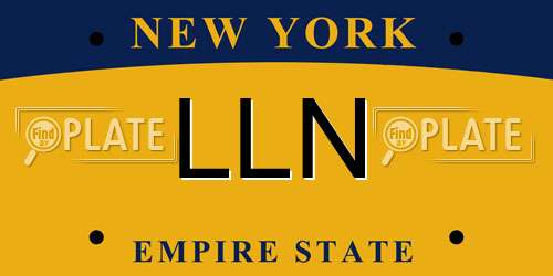 LLN New York License Plate