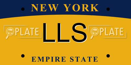 LLS New York License Plate
