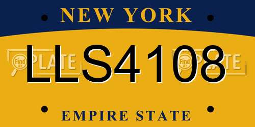 LLS4108 New York License Plate