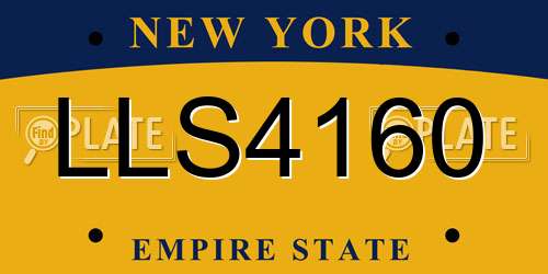 LLS4160 New York License Plate