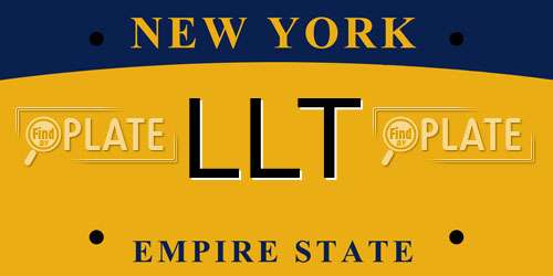 LLT New York License Plate