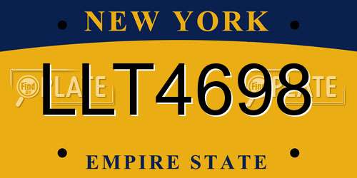 LLT4698 New York License Plate
