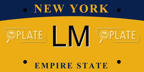 LM New York License Plate
