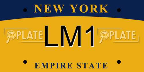 LM1 New York License Plate
