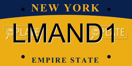 LMAND1 New York License Plate