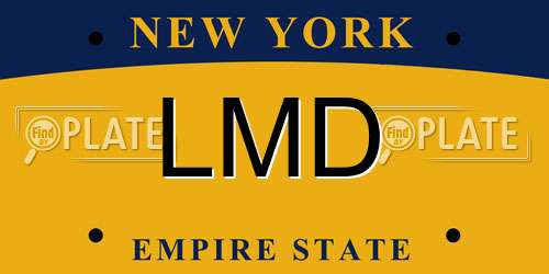 LMD New York License Plate