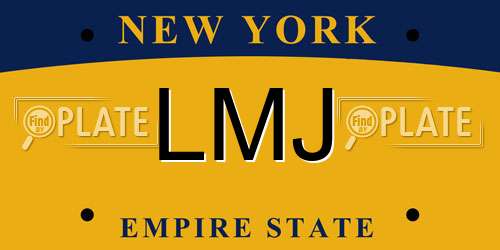 LMJ New York License Plate