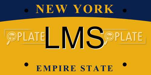 LMS New York License Plate