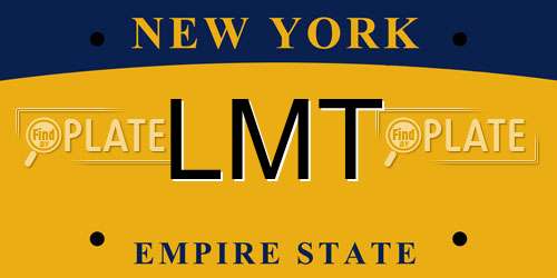 LMT New York License Plate