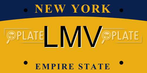 LMV New York License Plate