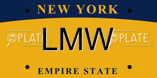 LMW New York License Plate