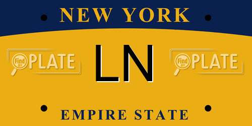 LN New York License Plate