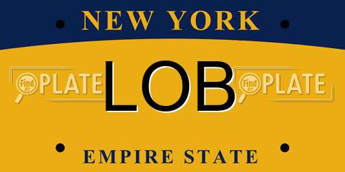 LOB New York License Plate