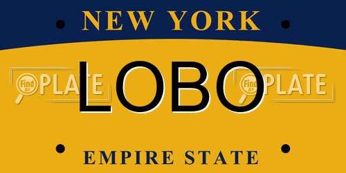 LOBO New York License Plate
